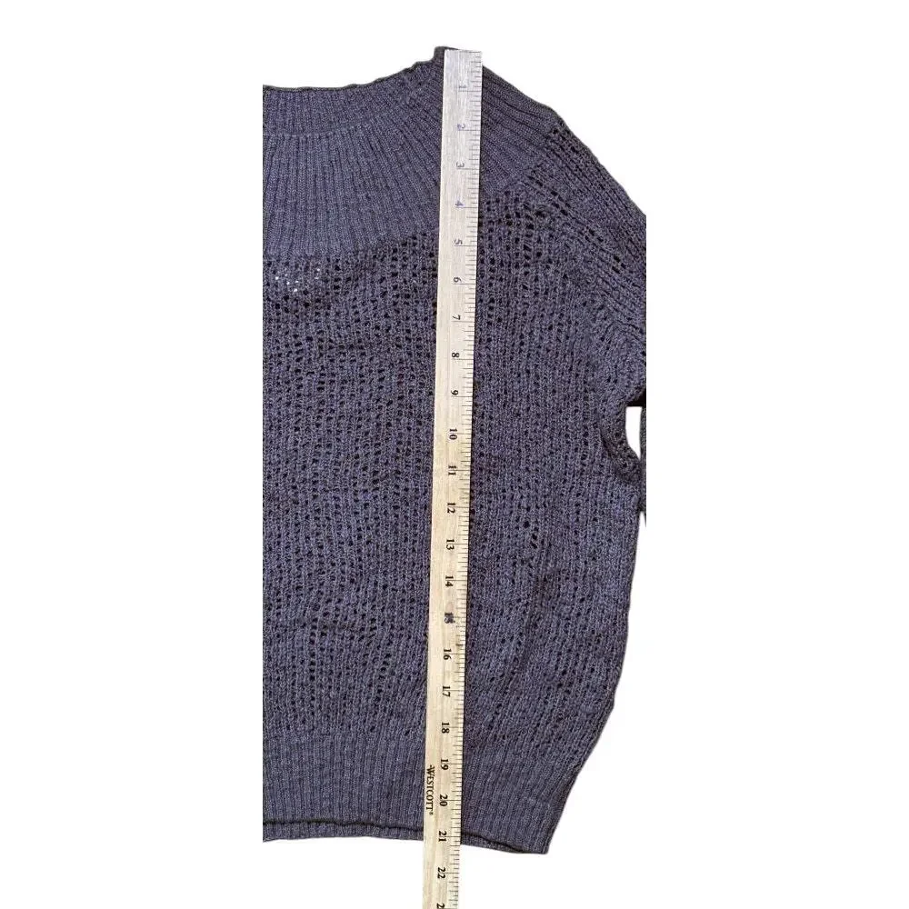 Billabong Crochet Style Bell Sleeve Scoop Neck Sweater Small